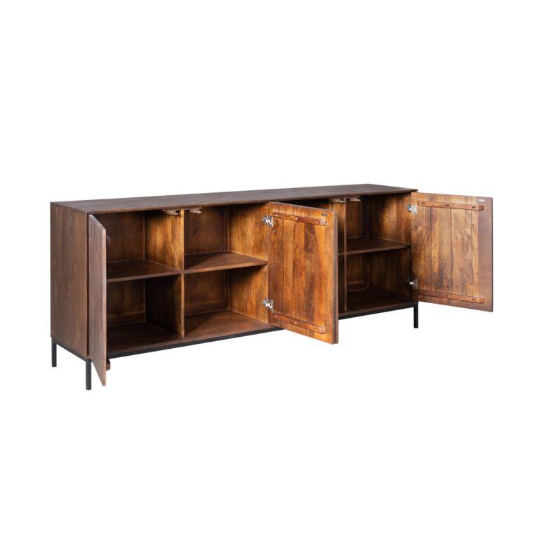 Buffet Madison Bois de manguier Brun 210 cm