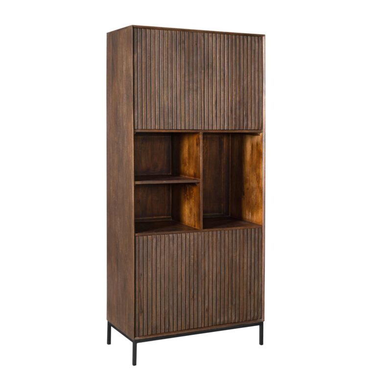 Vakkenkast Madison Bruin Mangohout 90 cm