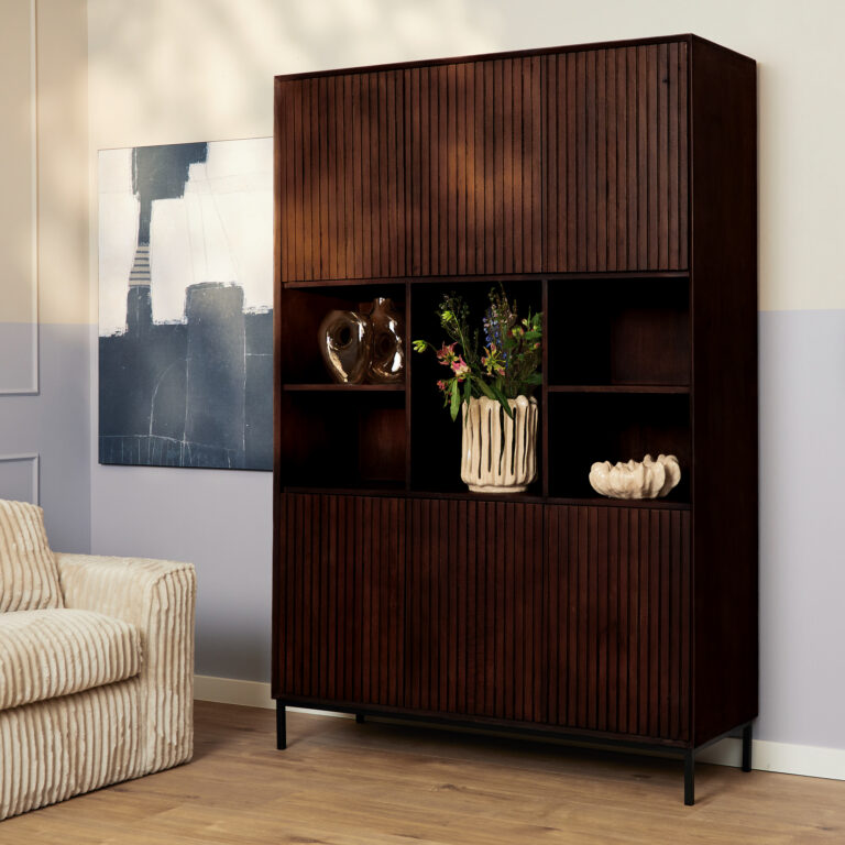 Vakkenkast Madison XL Bruin Mangohout 135 cm