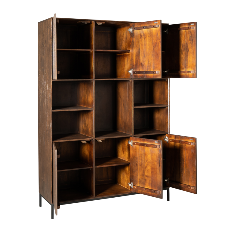 Vakkenkast Madison XL Bruin Mangohout 135 cm