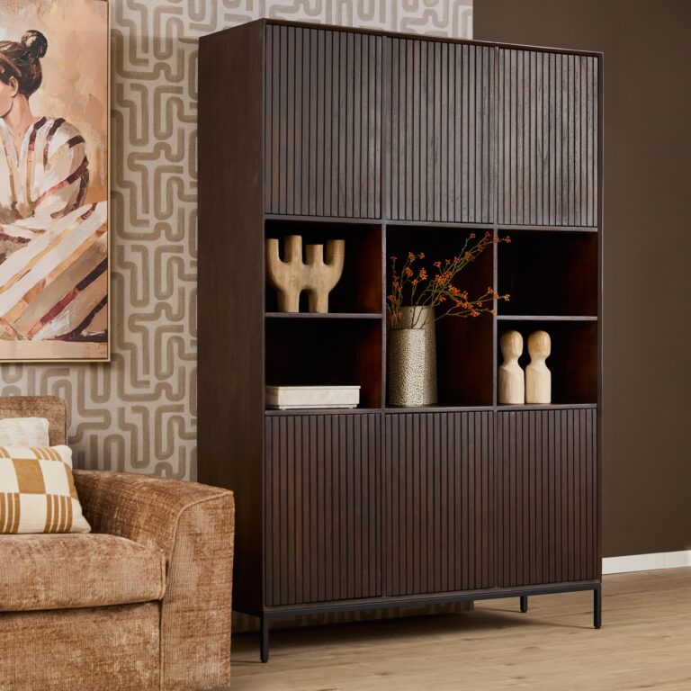 Vakkenkast Madison XL Bruin Mangohout 135 cm