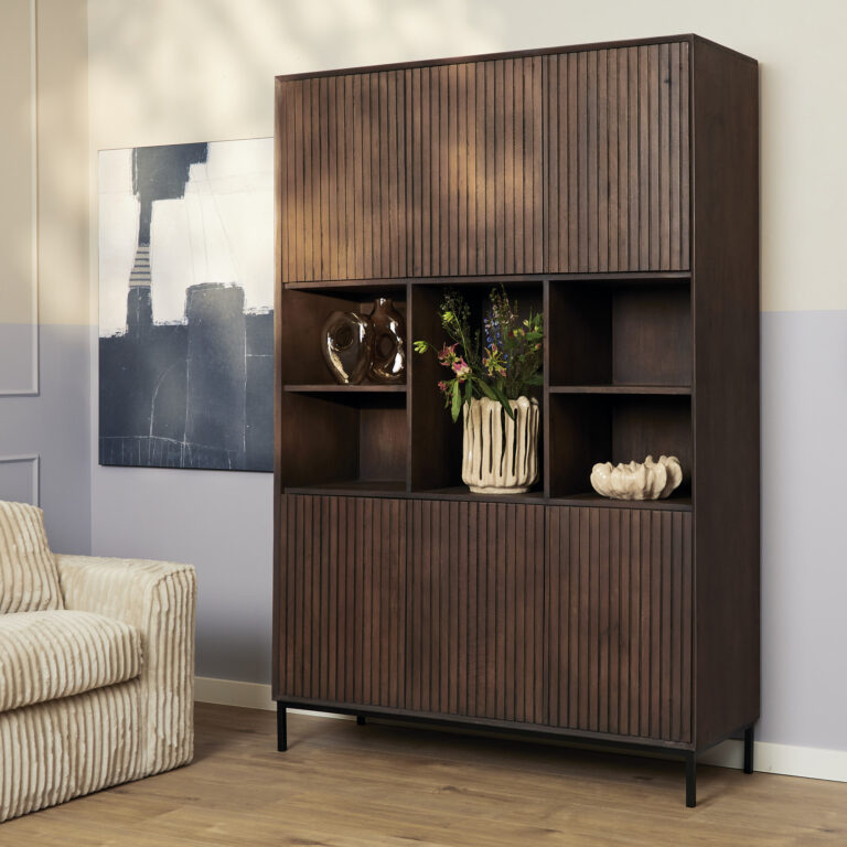 Vakkenkast Madison XL Bruin Mangohout 135 cm