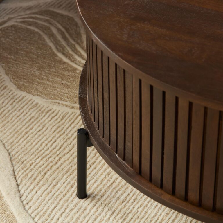 Ronde salontafel Madison Bruin Mangohout 80 cm