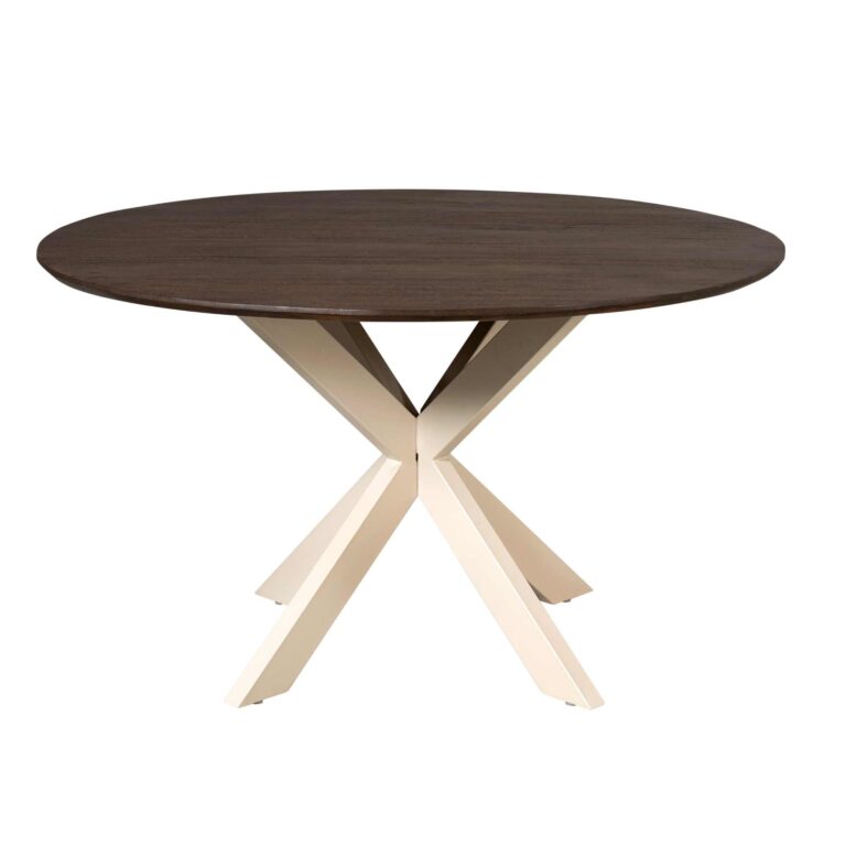 Ronde eettafel Madison Bruin Poot Zand Mangohout 150 cm