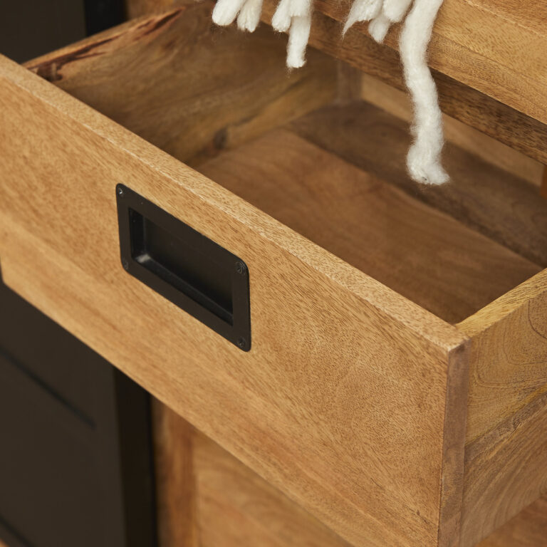 Vitrine Nashville Natur Mangoholz 160 cm