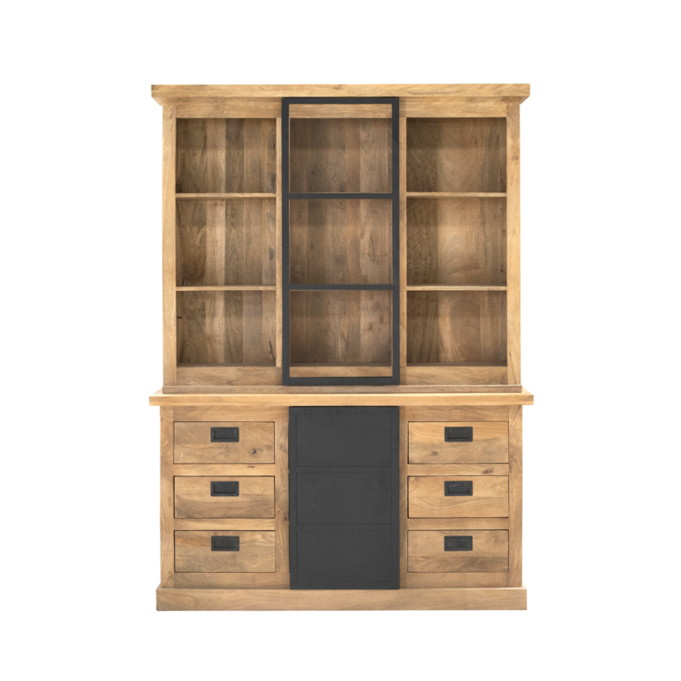 Vitrine Nashville Natur Mangoholz 160 cm