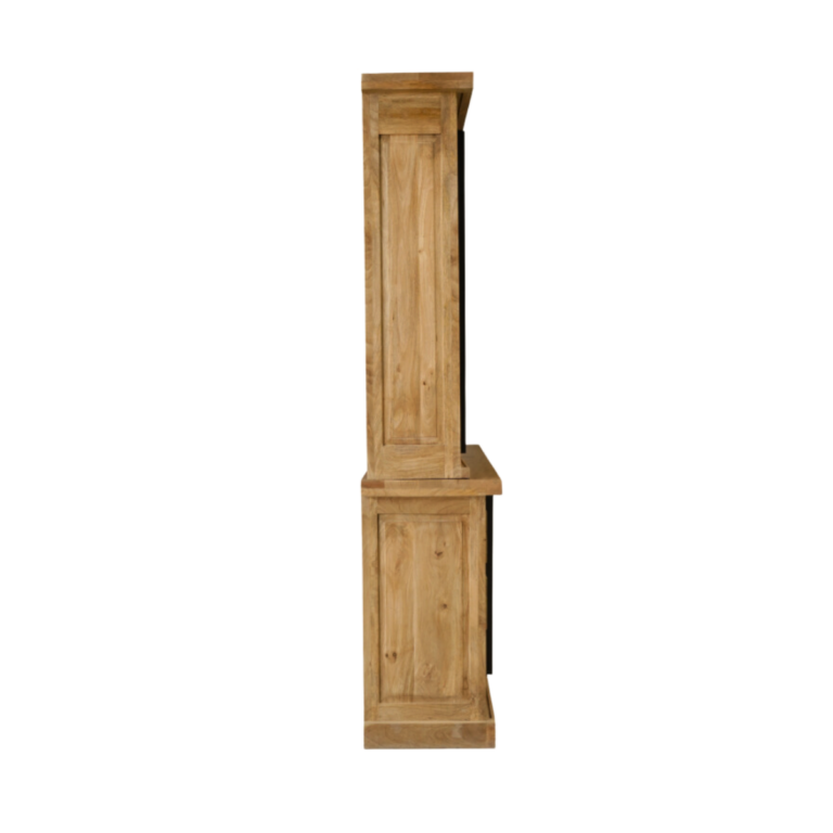 Vitrine Nashville Natur Mangoholz 160 cm