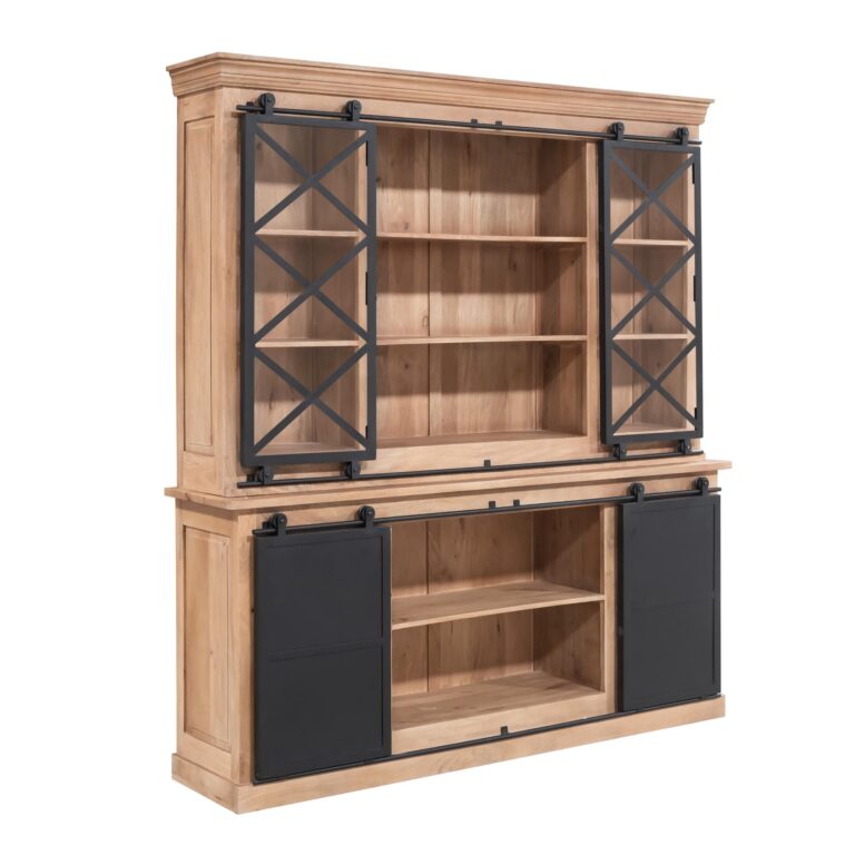 Vitrine Fresno Natur Mangoholz 200 cm
