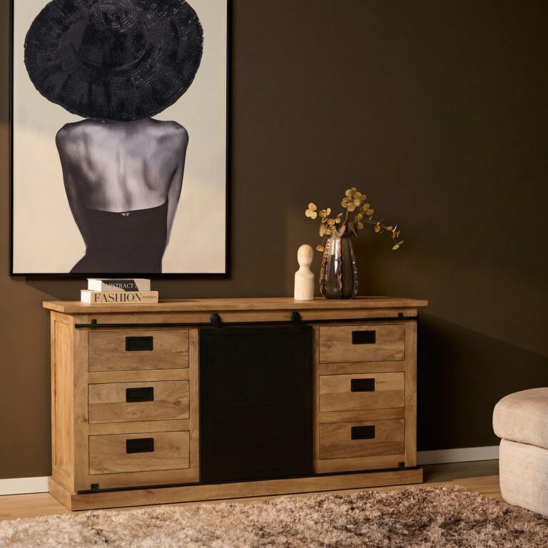 Dressoir Fresno Naturel Mangohout 160 cm