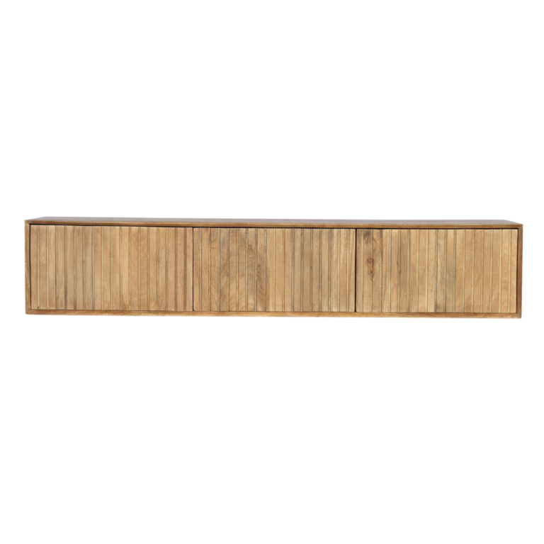 Zwevend tv meubel Madison Naturel Mangohout 160 cm