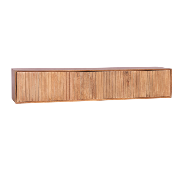 Zwevend tv meubel Madison Naturel Mangohout 160 cm