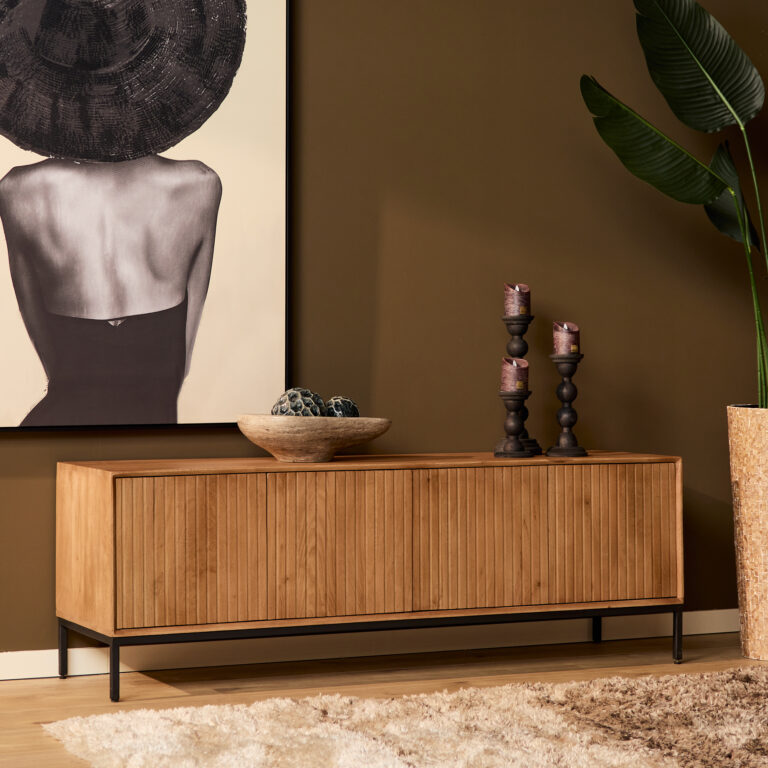 Tv meubel Madison Naturel Mangohout 165 cm