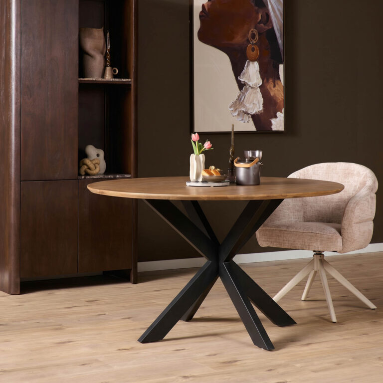 Ronde eettafel Madison Naturel Mangohout 150 cm