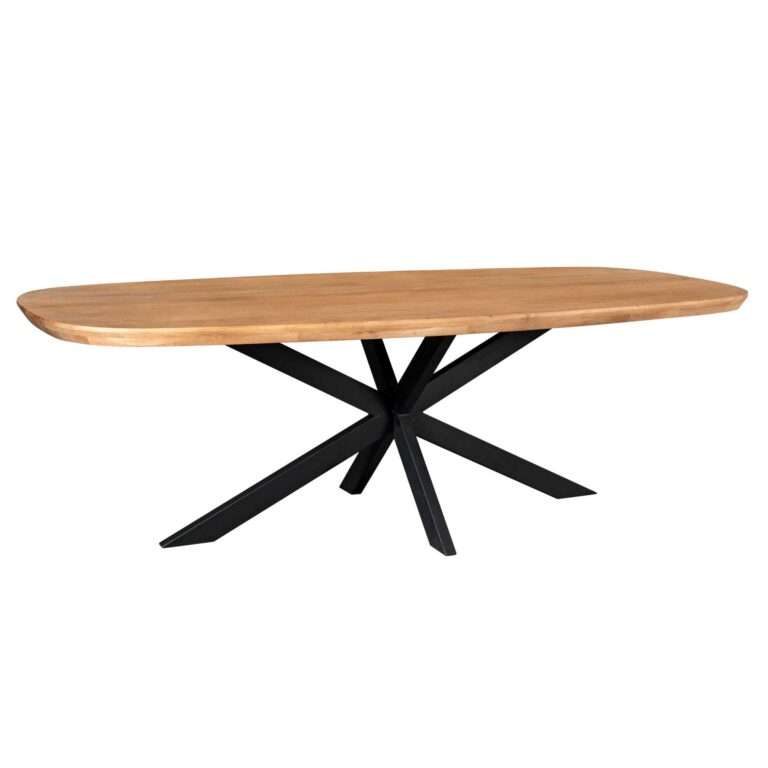 Deens ovale eettafel Madison Naturel Mangohout 240 cm