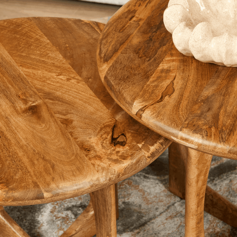 Bijzettafel Milou Naturel Mangohout 60 cm