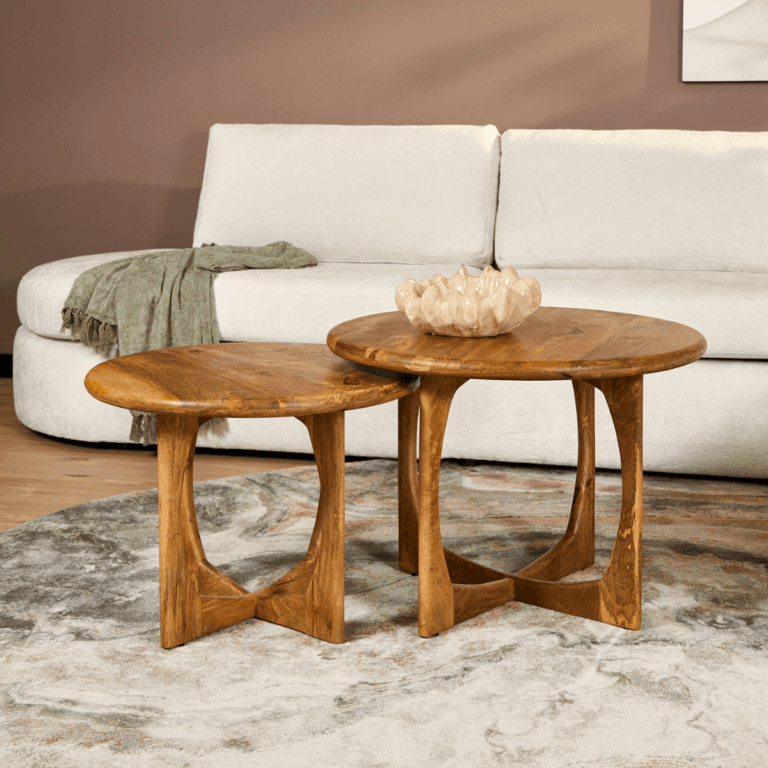 Bijzettafel Milou Naturel Mangohout 60 cm