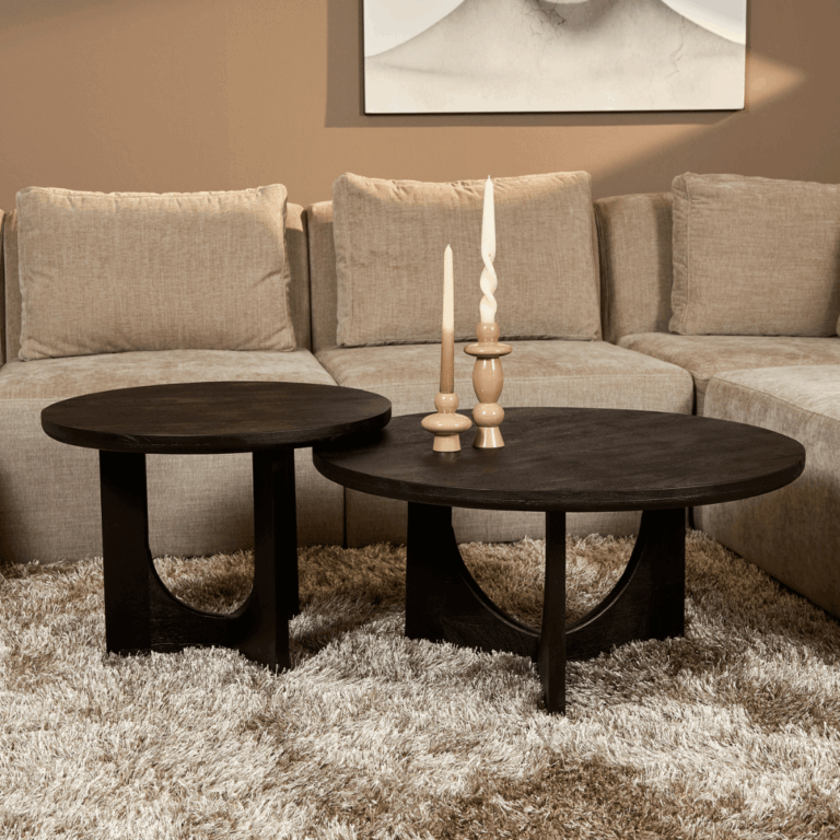 Ronde salontafel Guus Zwart Mangohout 60 cm