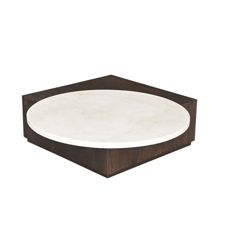 Bijzettafel Numa Bruin Marmer 60 cm