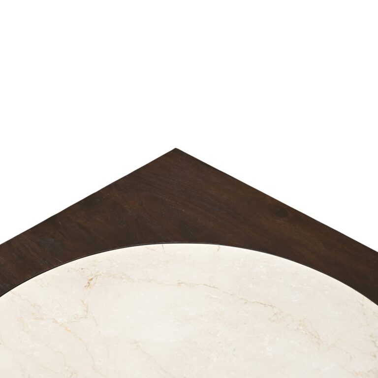 Bijzettafel Numa Bruin Marmer 60 cm