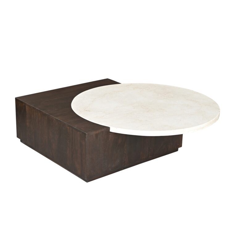 Bijzettafel Numa Bruin Marmer 60 cm