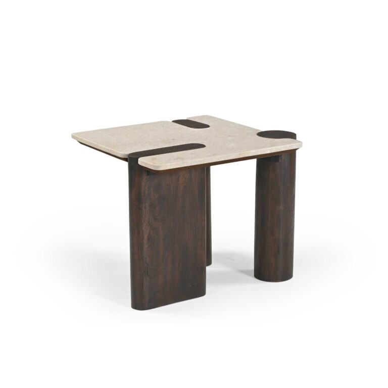 Bijzettafel Maeve Bruin Marmer 57 cm