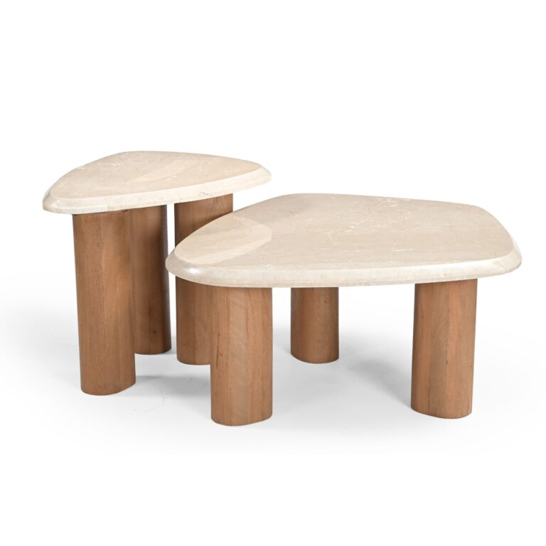 Bijzettafel Nuvé Naturel Botticino marmer 60 cm