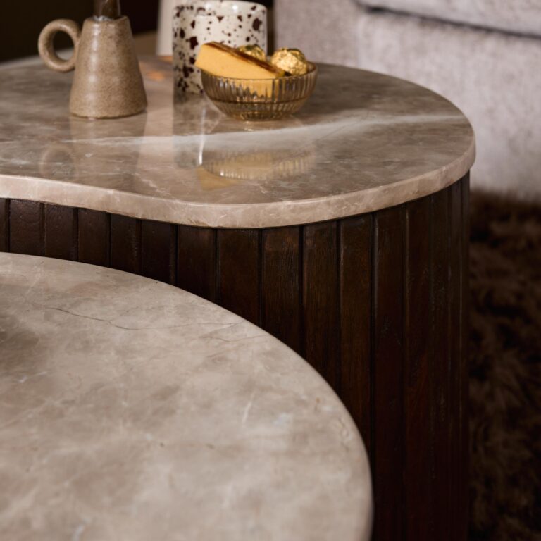 Salontafel Nomi Bruin Marmer 70 cm