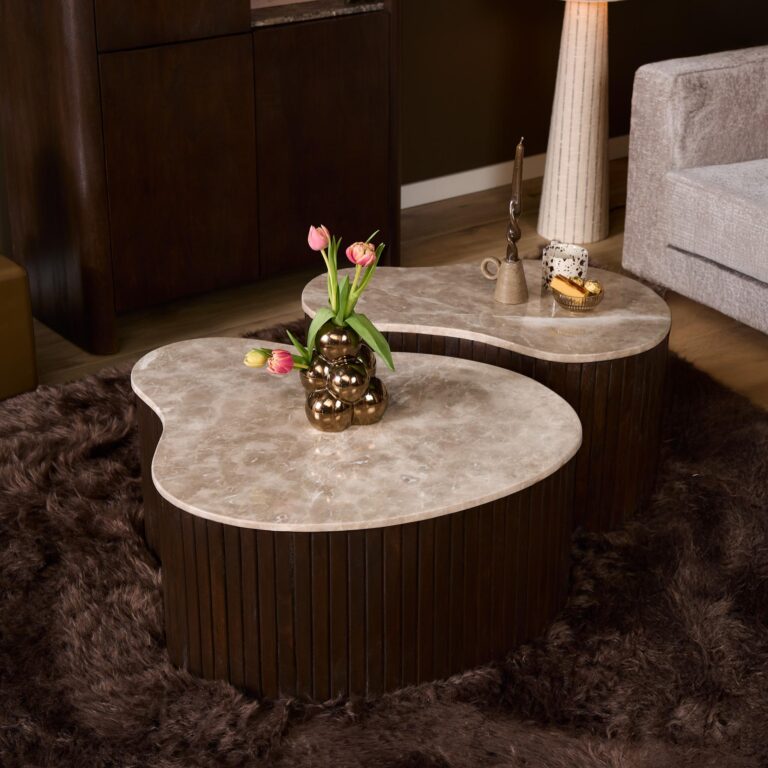 Salontafel Nomi Bruin Marmer 70 cm