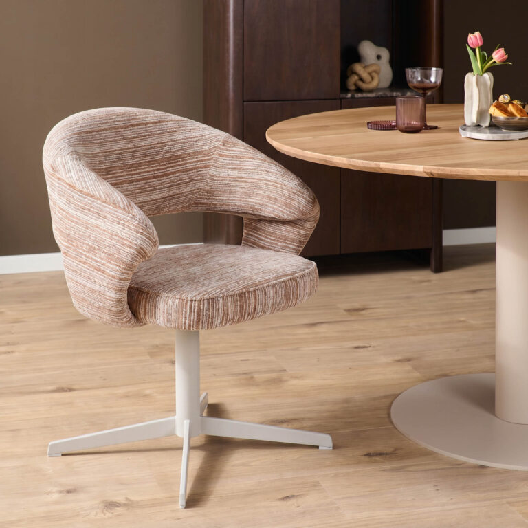 Draaibare eetkamerstoel Jade Taupe