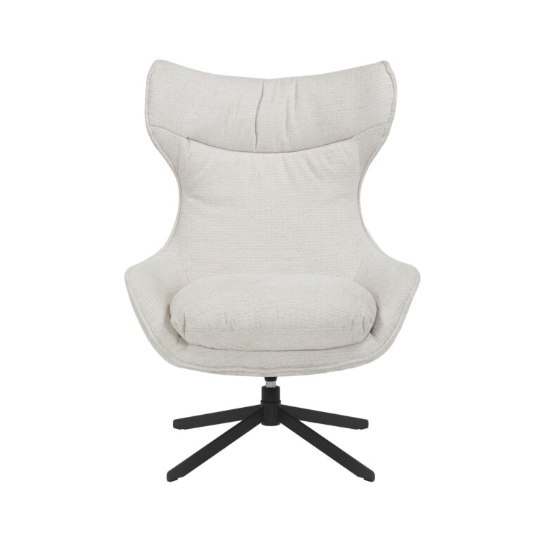 Fauteuil pivotant Olivia Blanc cassé