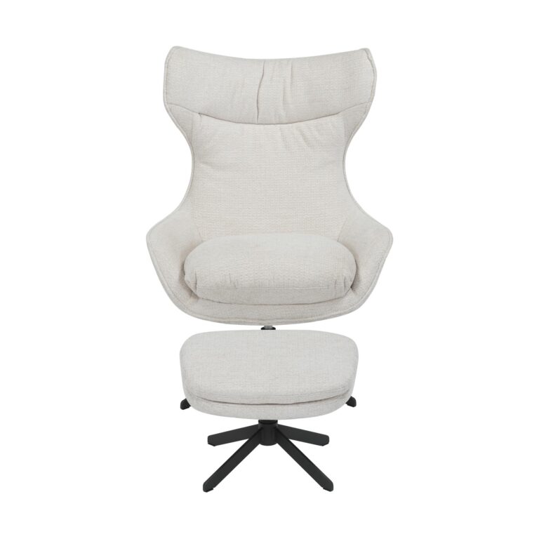 Fauteuil pivotant Olivia Blanc cassé