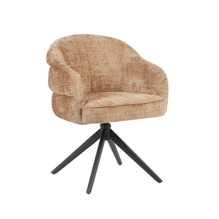 Swivel dining chair Bella Cinnamon Leg Black