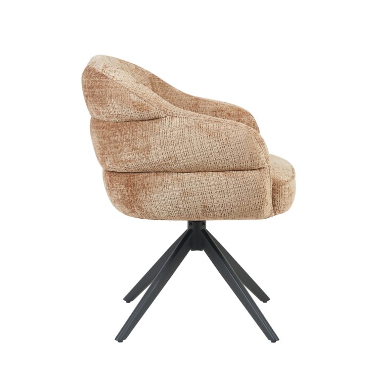 Swivel dining chair Bella Cinnamon Leg Black
