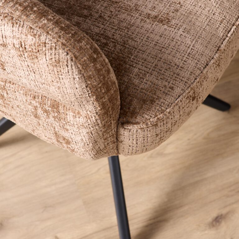 Swivel dining chair Bella Cinnamon Leg Black