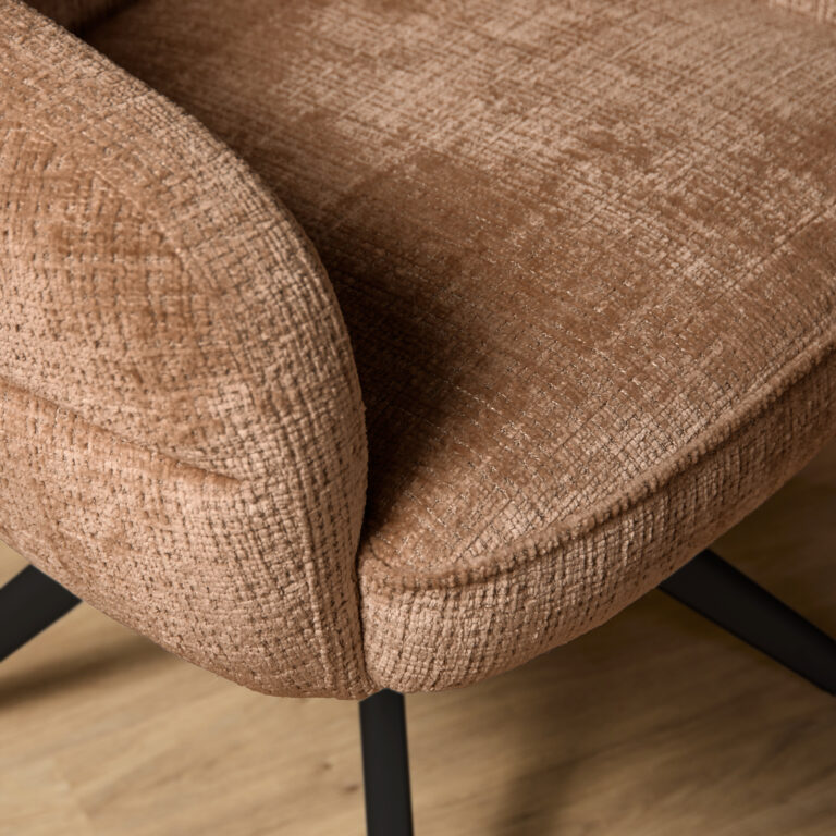 Swivel dining chair Bella Cinnamon Leg Black