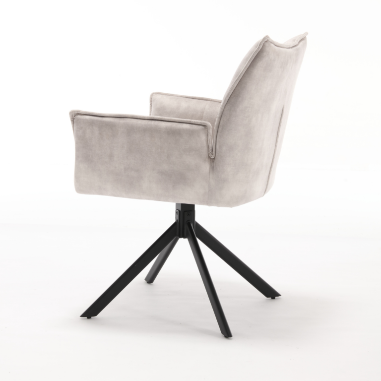 Draaibare eetkamerstoel Dani Champagne Velvet