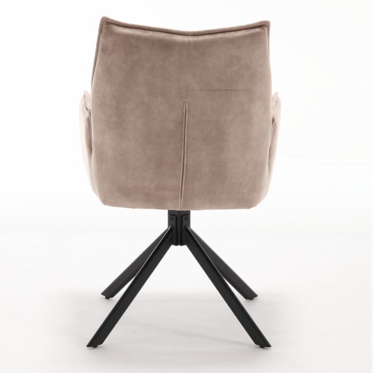 Draaibare eetkamerstoel Dani Beige Velvet