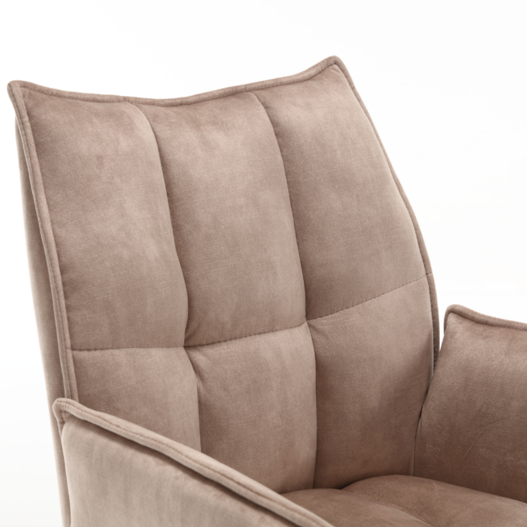 Draaibare eetkamerstoel Dani Beige Velvet