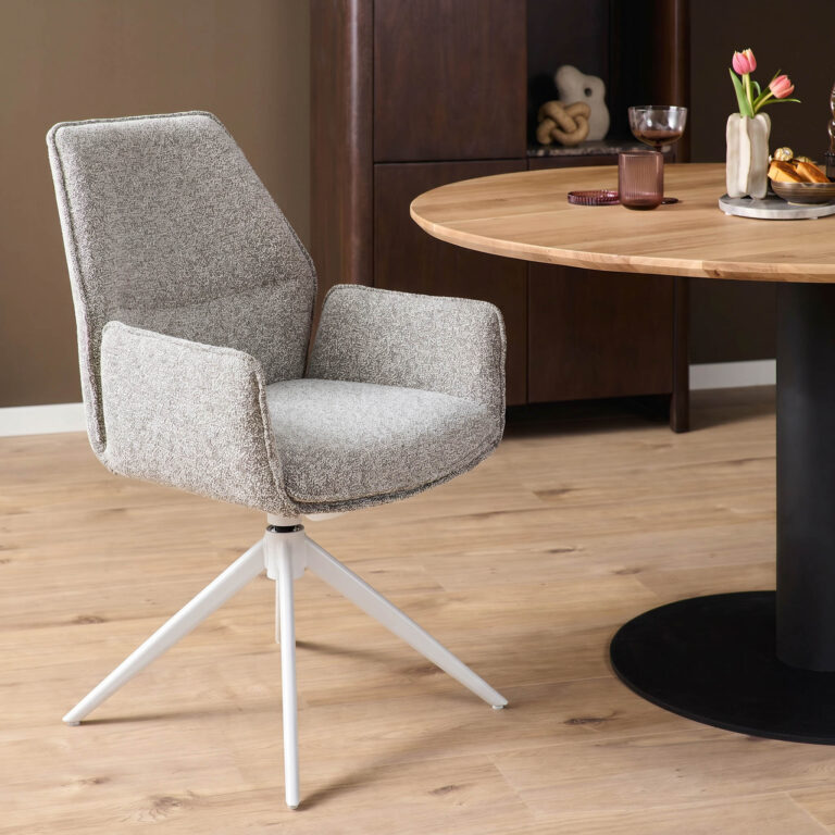 Eetkamerstoel Hera met armleuning Beige
