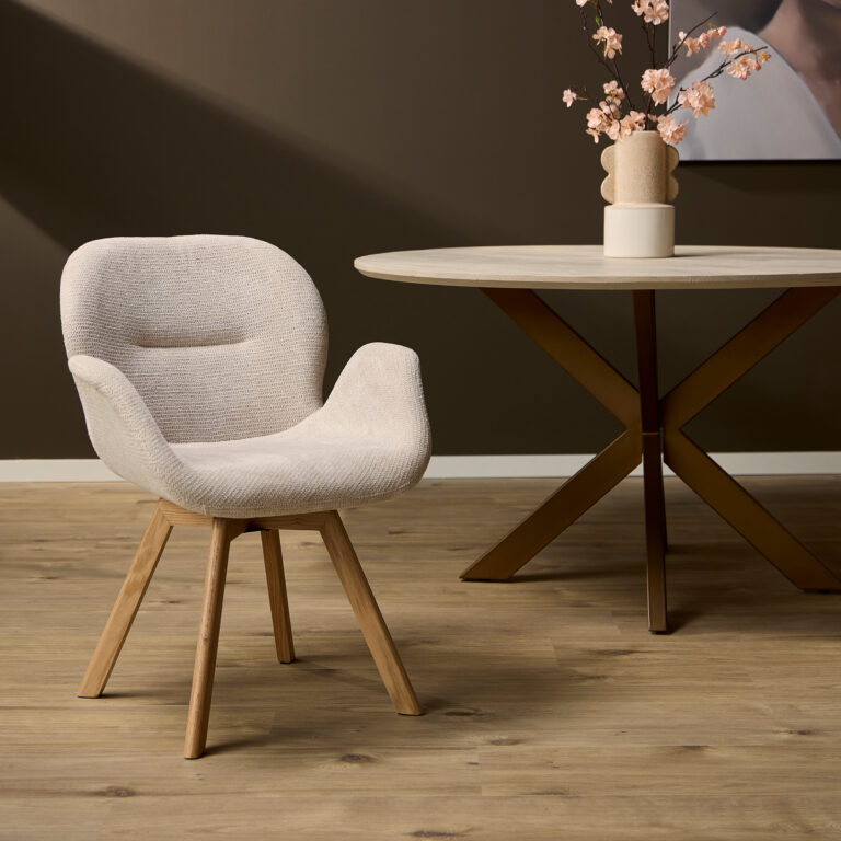Draaibare eetkamerstoel Jesse Beige