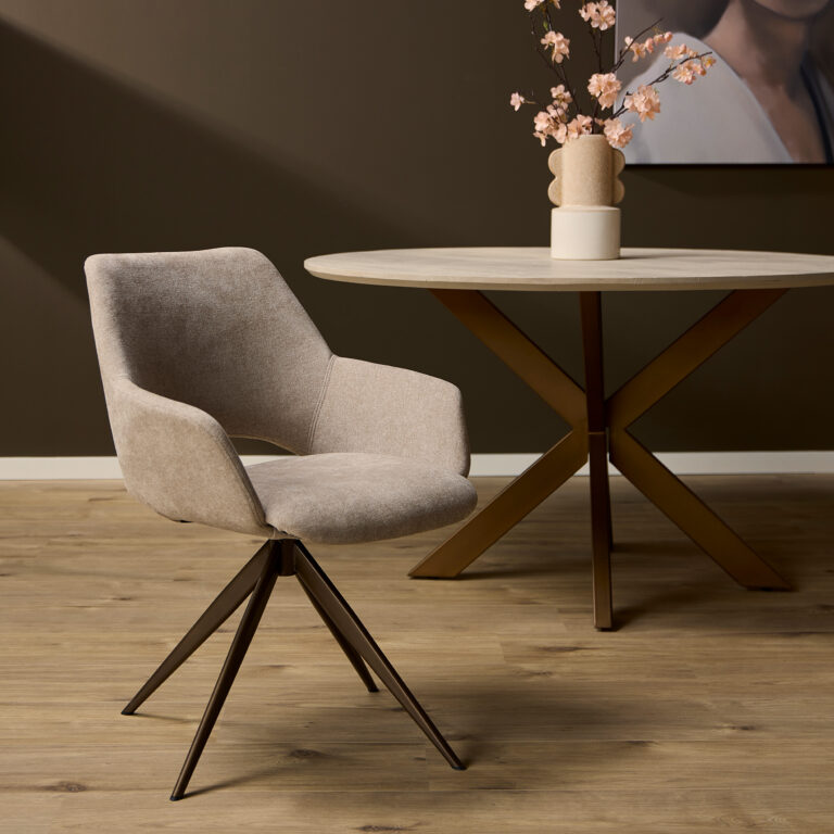 Draaibare eetkamerstoel Daisy Beige