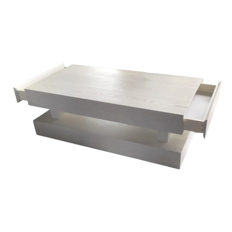TOLEDO CREAM PLAIN VENEER WITH DRAWER 130X70