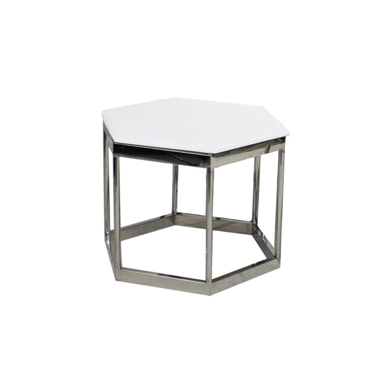 ASHLEY CT OCTAGON FRAME + WHITE GLASS TOP
