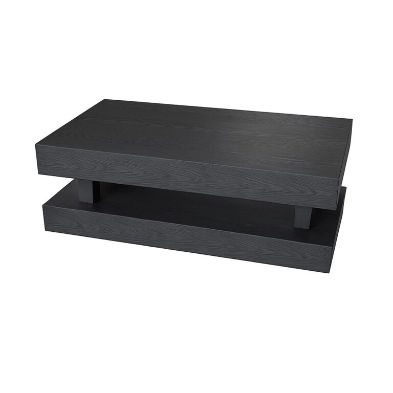 TOLEDO BLACK PLAIN VENEER WITH DRAWER 130X70