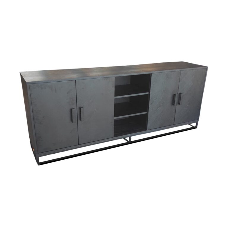 BLACK VENEER BF PLAIN 208X45X83 BLACK