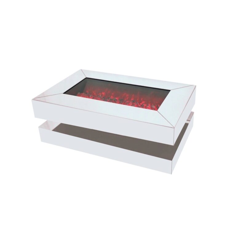TOLEDO CT FIRE 130x80x45 WHITE MIRROR