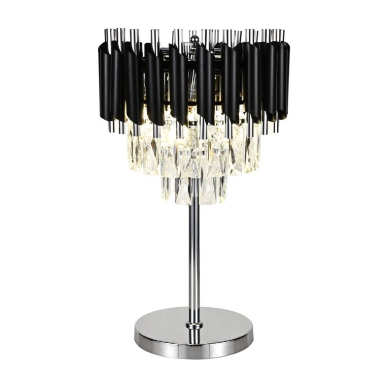 TABLE LAMP QL10628 SH40 BLACK SILVER