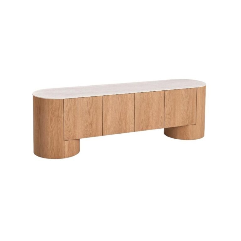 NOVA TT 2 DOORS 2 DRAWERS 180X42X55 MILKY WHITE CERAMIC