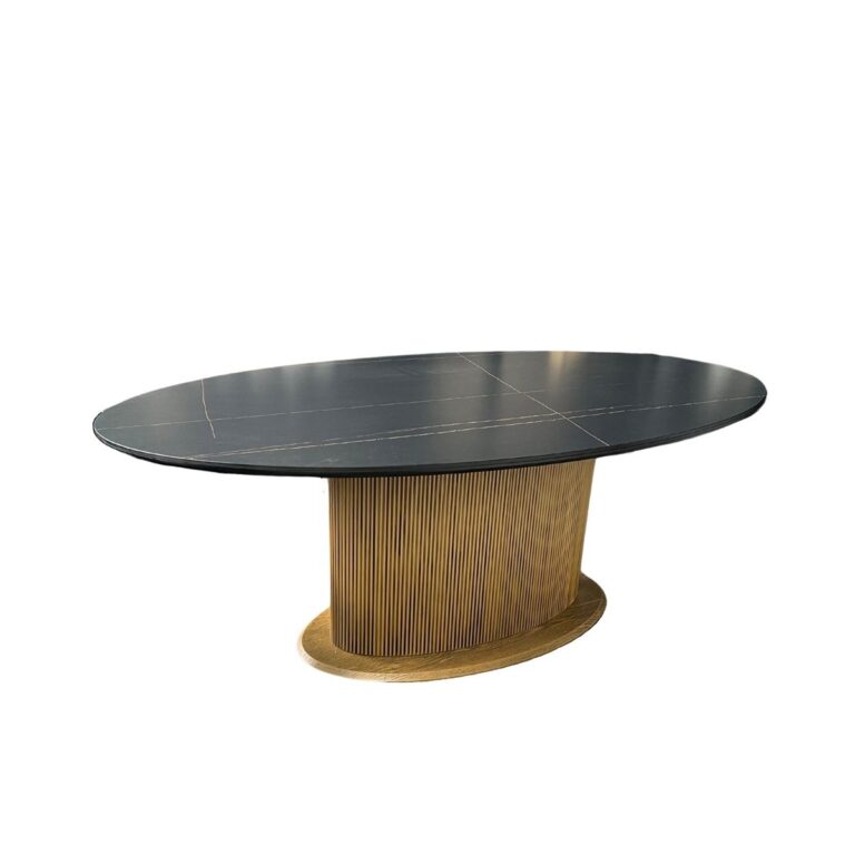 LOQUM DT OVAL 200X110 BLACK/GOLD CERAMIC TOP