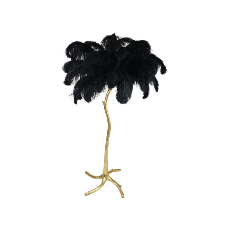 FLOOR LAMP FEATHER 100x60 BLACK